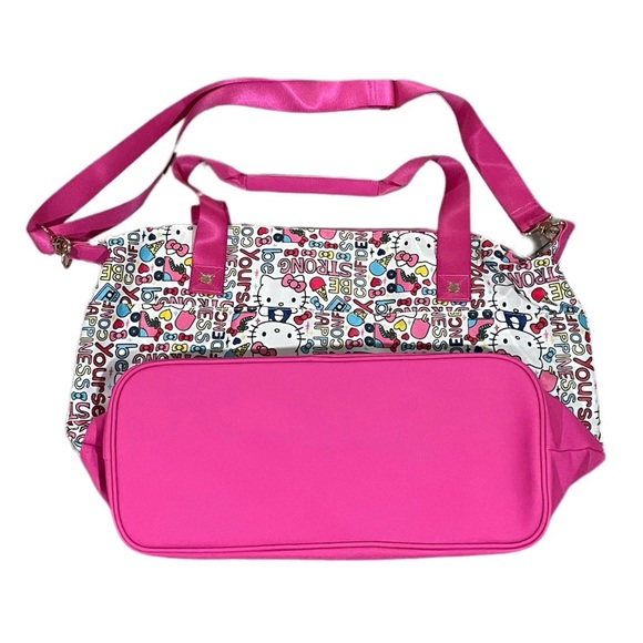 Hello Kitty Pink & White Duffle Bag - Carry On/Overnight Travel Tote NWT - Picture 3 of 16